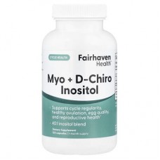 Fairhaven Health, міо- і D-хіро інозитол, 120 капсул